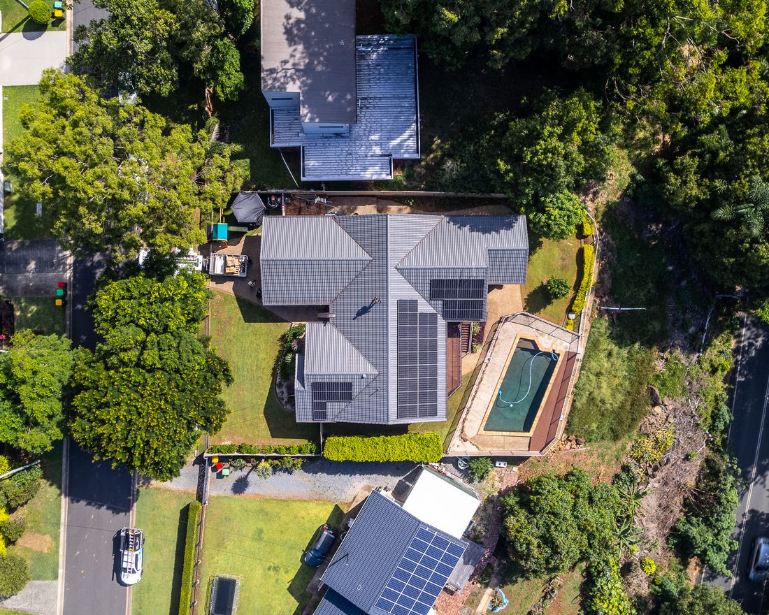 A local home with a solar system