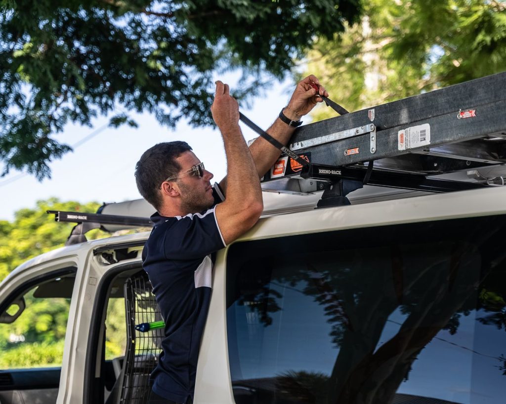 A Nickel Energy installer on site in Byron Bay